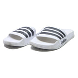 ADIDAS Adilette White Black Mens Slide Sandals Synthetic UK 11 Comfortable Pool