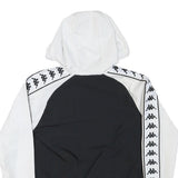 KAPPA Womens Black & White Logo Print Zip Up Jacket XS Polyester Blend