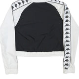 KAPPA Womens Black & White Logo Print Zip Up Jacket XS Polyester Blend