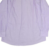 TOMMY HILFIGER Mens Lilac Plain Shirt L Cotton Classic Long Sleeve Button Down