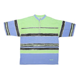 PERMIT Mens Blue & Green Graphic T-Shirt XL Short Sleeve Round Neck Cotton Blend