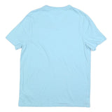 TOMMY HILFIGER Womens Blue V-Neck T-Shirt M Cotton Blend Short Sleeve Casual