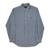 Ralph Lauren Striped Shirt - Large Blue Cotton