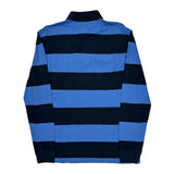 Tommy Hilfiger Striped Long Sleeve Polo Shirt - Medium Blue Cotton