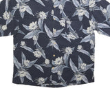 JAMAICA JAXX Mens Blue Floral Silk Shirt XL Summer Casual Beachwear