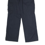 DICKIES Mens Cotton Black Relaxed Straight Trousers W34 L32 Workwear Cargo