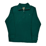 Timberland 1/4 Zip - Large Green Cotton