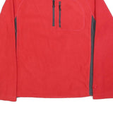 STARTER Mens Red & Grey Sports Style Jumper Pullover Plain Crew Neck Basic Knit