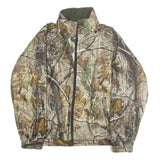 REMINGTON Mens Green & Brown Camouflage Reversible Zip Jacket XL Polyester