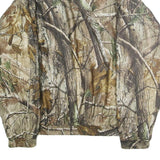 REMINGTON Mens Green & Brown Camouflage Reversible Zip Jacket XL Polyester