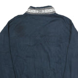 J.B BUCK Mens Blue & Grey Half Zip XL Cotton Sweatshirt Casual Retro Knitted