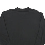 ADIDAS Womens Black Crew Neck UK 12 Sweatshirt Cotton Blend Casual Pullover