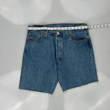 501 Levis Denim Shorts - 35W 9L Blue Denim