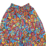 Womens Colourful Casual Patterned Shorts XS W24 Elastic Waist Polyester Blend