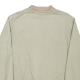 CARLOFF Mens Beige Bomber Jacket L Polyester Blend Plain Zip Closure Casual