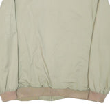 CARLOFF Mens Beige Bomber Jacket L Polyester Blend Plain Zip Closure Casual