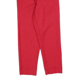 DON KENNY Womens Polyester Red Relaxed Straight Trousers W26 L26 Elastic Waist