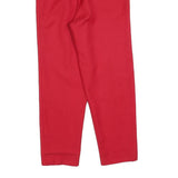 DON KENNY Womens Polyester Red Relaxed Straight Trousers W26 L26 Elastic Waist