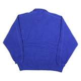 BUGLE BOY Mens Blue & Grey Snow Fleece Patterned Jumper 1/4 Zip Polyester L