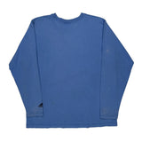 Adidas Striped Long Sleeve T-Shirt - Large Blue Cotton