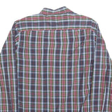 TOMMY HILFIGER Mens Green & Red Check Shirt M Cotton Blend Classic Fit Long