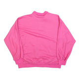 LAURA TORELLI Womens Pink Cotton Blend Sweatshirt M Round Neck Casual Pullover