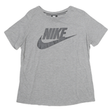 NIKE Mens Grey Graphic T-Shirt L Short Sleeve Crew Neck Casual Sportswear