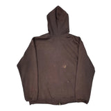 Carhartt Hoodie - 2XL Brown Cotton Blend