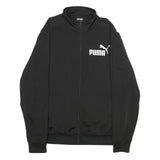 PUMA Mens Black Polyester Track Jacket L Zip Plain Sportswear Active