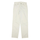 LEE Mens Regular Fit White Cotton Blend Zip Trousers W28 L30 Casual Wear