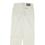 LEE Mens Regular Fit White Cotton Blend Zip Trousers W28 L30 Casual Wear