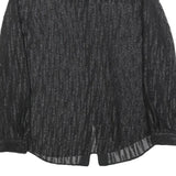 REISS Womens Black Printed Button Shirt Long Sleeve Collar UK 10 Elegant Top