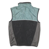 THE NORTH FACE Mens Grey & Green Sleeveless Nylon Jacket S Windbreaker Zip Up