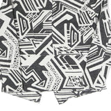 MNG Womens Black & White Geometric Coach Jacket S Polyester Blend Woven Classic