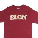 CHAMPION Mens Maroon Elon Graphic T-Shirt L Short Sleeve Crew Neck Cotton Casual