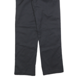 DICKIES Mens Cotton Blend Black Regular Fit Straight Leg Trousers W30 L30