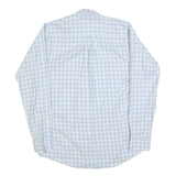 RALPH LAUREN Mens Blue & White Check Shirt L Button-Down Collar Long Sleeve