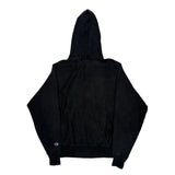 Vintage Champion Hoodie - Small Black Cotton