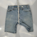 Levis Denim Shorts - 34W 10L Light Wash Cotton