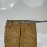 Carhartt Double Knee Carpenter Trousers - 32W 30L Brown Cotton
