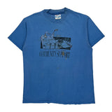 Community Support Hanes Graphic T-Shirt - Large Blue Cotton