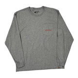 Built Tough Since 1889 Carhartt Graphic Long Sleeve T-Shirt - Large Gray Cotton