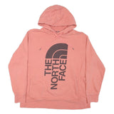 THE NORTH FACE Womens Pink Hoodie 2XL Cotton Blend Pullover Casual