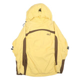 JACK WOLFSKIN Womens Yellow & Brown Outdoor Jacket UK 8 Polyester Blend Zip