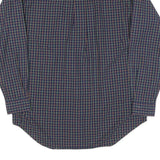 RALPH LAUREN Mens Blue Check Shirt M Button Down Cotton Blend Classic Fit Long