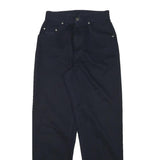 JOOP Womens Cotton Blend Navy Relaxed Straight Trousers W25 L29 Stylish Zip