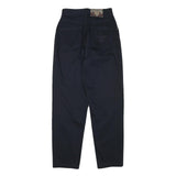 JOOP Womens Cotton Blend Navy Relaxed Straight Trousers W25 L29 Stylish Zip