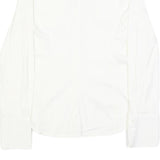 ARMANI COLLEZIONI Womens White Cotton Blend Shirt S Elegant Classic Blouse
