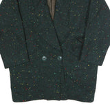 APROPOS Womens Green Wool Button Jacket L Tweed Speckled Pattern Classic Fit