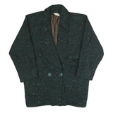 APROPOS Womens Green Wool Button Jacket L Tweed Speckled Pattern Classic Fit
